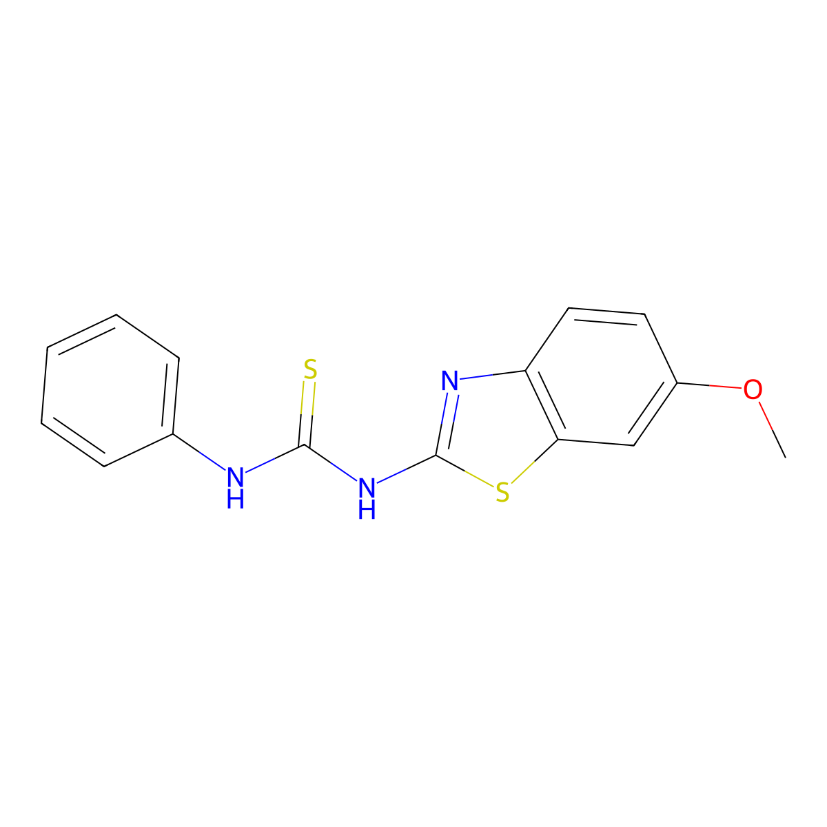 1-(6-Methoxybenzo[d]thiazol-2-yl)-3-phenylthiourea molecular structure, CAS 32294-42-1
