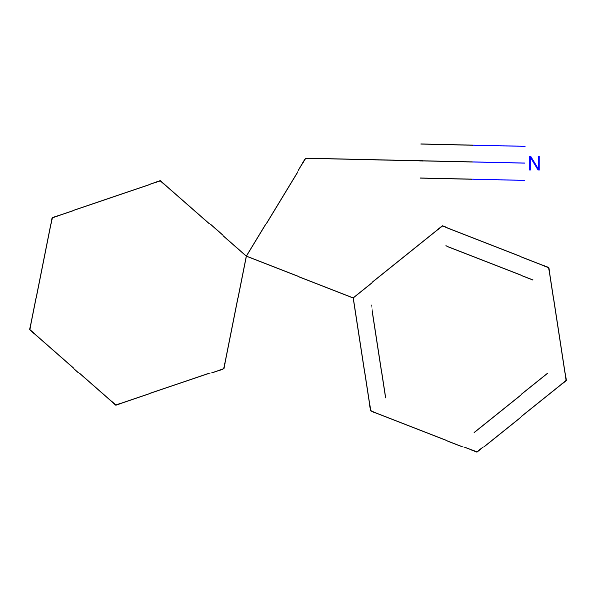 2-(1-Phenylcyclohexyl)acetonitrile molecular structure, CAS 32294-72-7