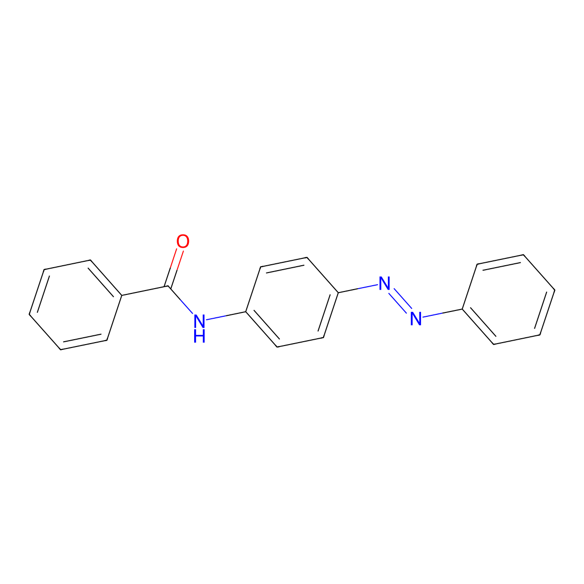 N-(4-phenyldiazenylphenyl)benzamide molecular structure, CAS 32299-80-2