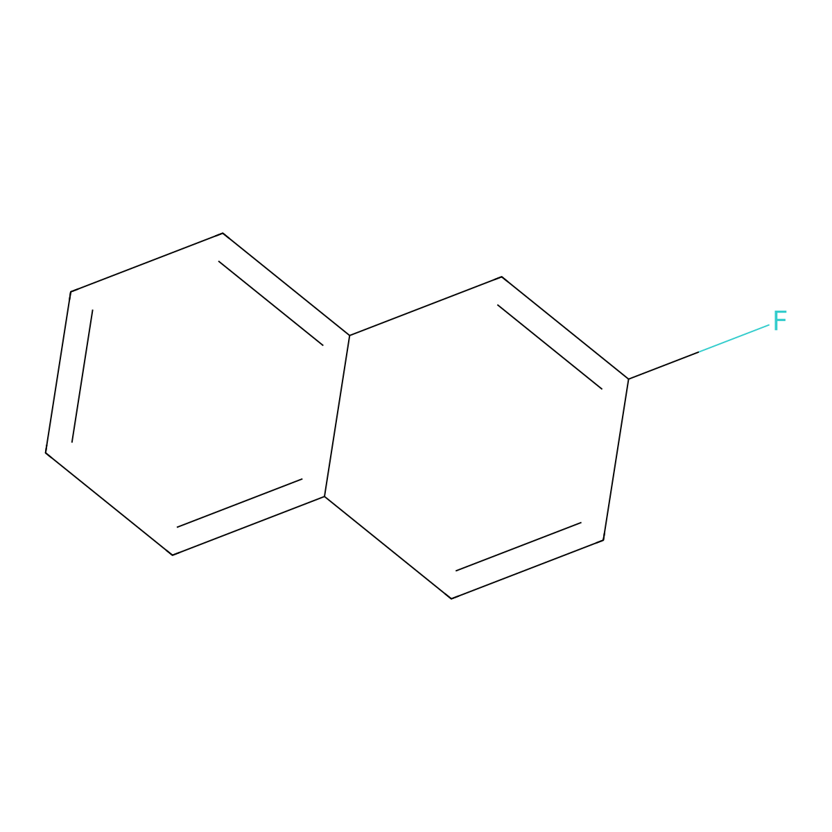 2-Fluoronaphthalene molecular structure, CAS 323-09-1