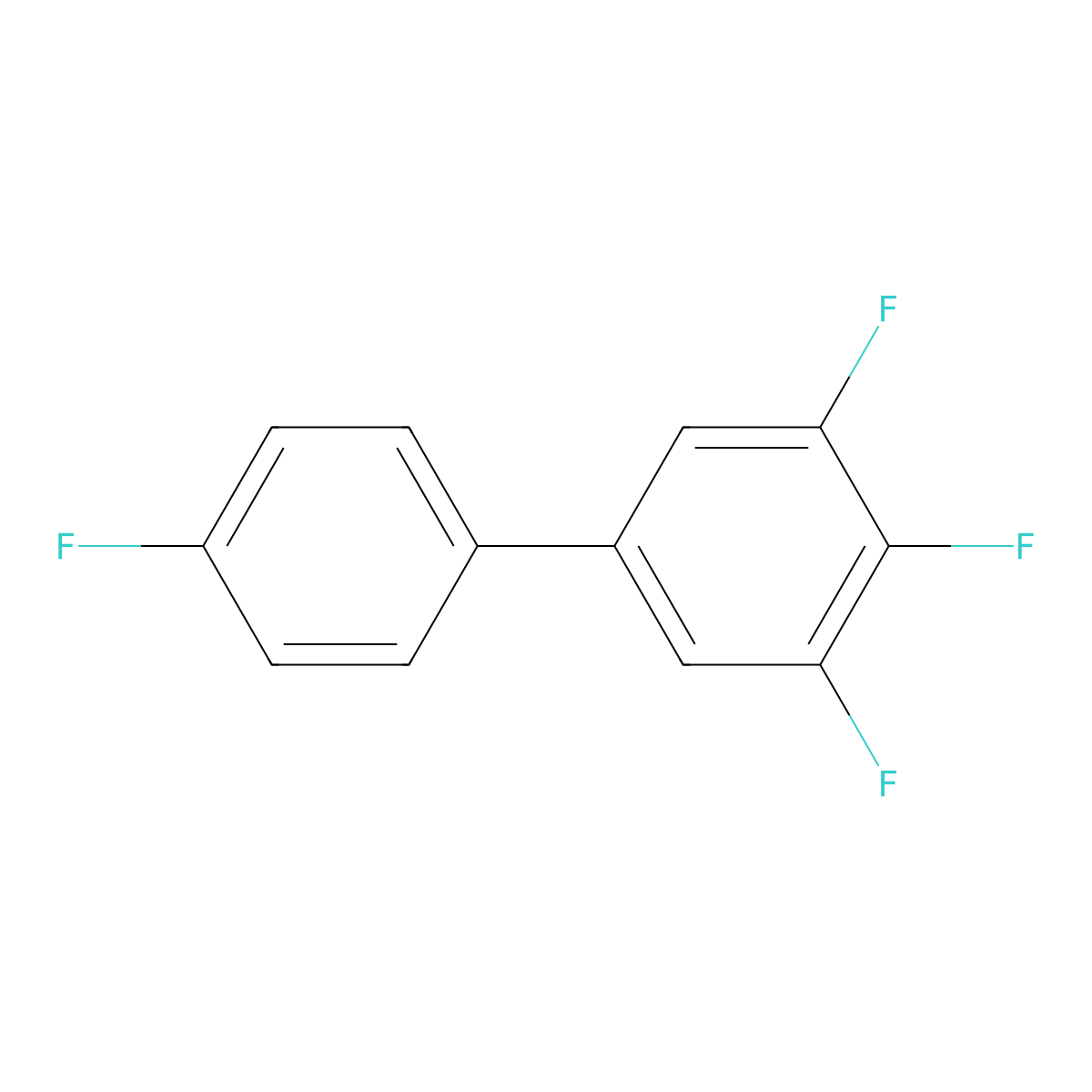 3,4,4',5-Tetrafluoro-1,1'-biphenyl molecular structure, CAS 323-32-0
