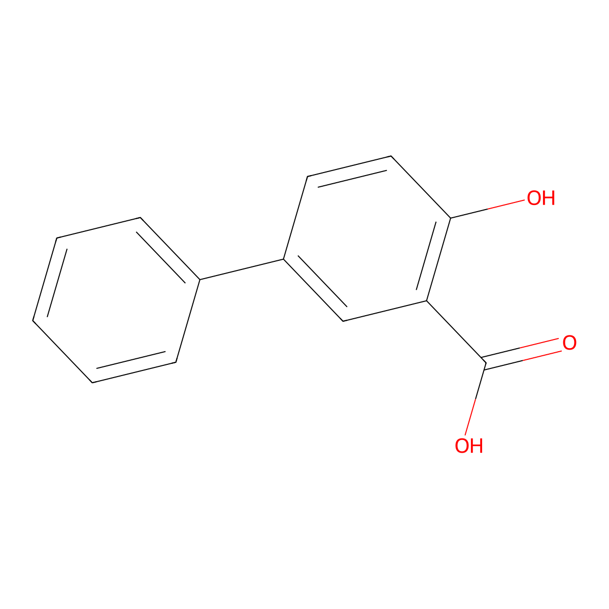 4-Hydroxy[1,1'-biphenyl]-3-carboxylic acid molecular structure, CAS 323-87-5