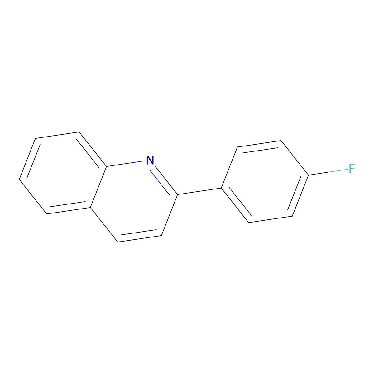 2-(4-Fluorophenyl)quinoline molecular structure, CAS 323-91-1