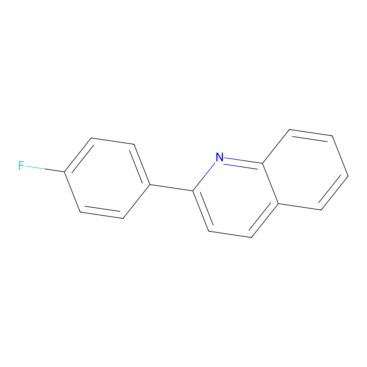 2-(4-Fluorophenyl)quinoline molecular structure, CAS 323-91-1