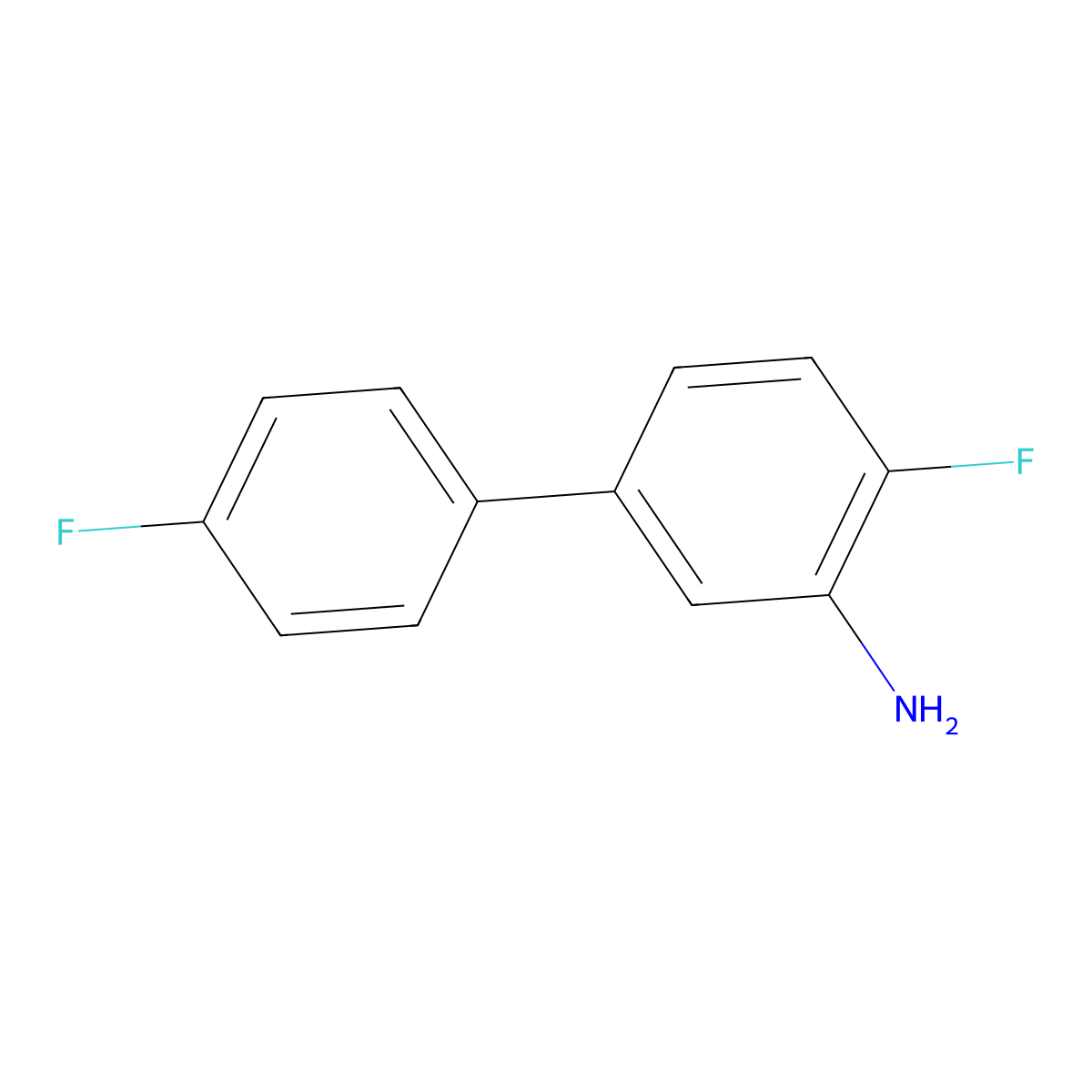 4,4'-Difluorobiphenyl-3-amine molecular structure, CAS 323-93-3