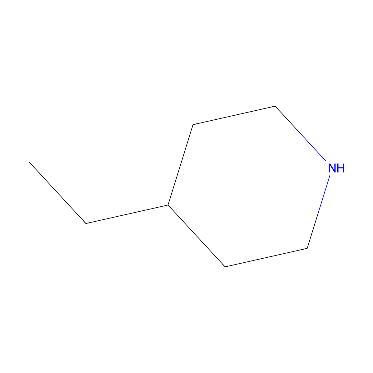 4-Ethylpiperidine molecular structure, CAS 3230-23-7