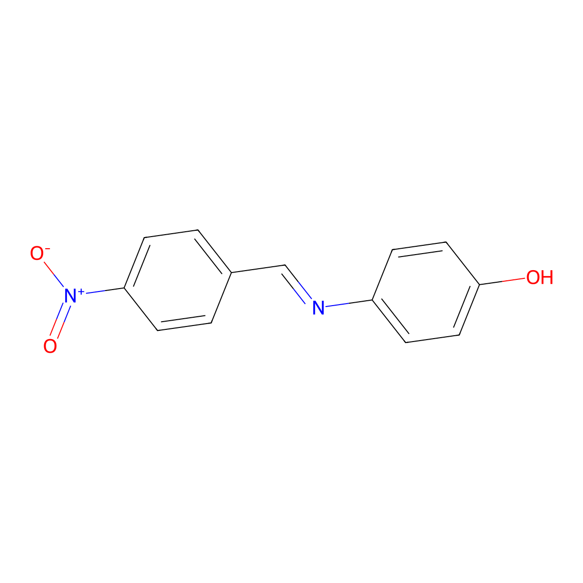 4-[(4-Nitrobenzylidene)amino]phenol molecular structure, CAS 3230-42-0