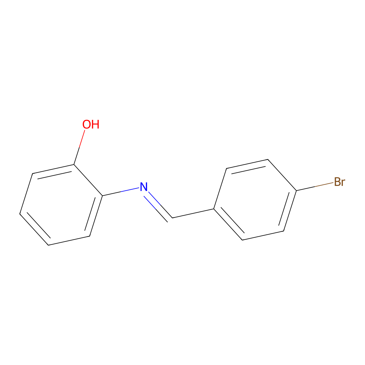2-{[(e)-(4-Bromophenyl)methylidene]amino}phenol molecular structure, CAS 3230-46-4