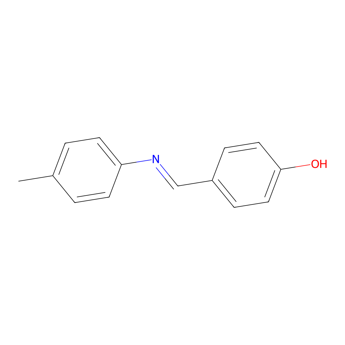 4-{(E)-[(4-methylphenyl)imino]methyl}phenol molecular structure, CAS 3230-51-1