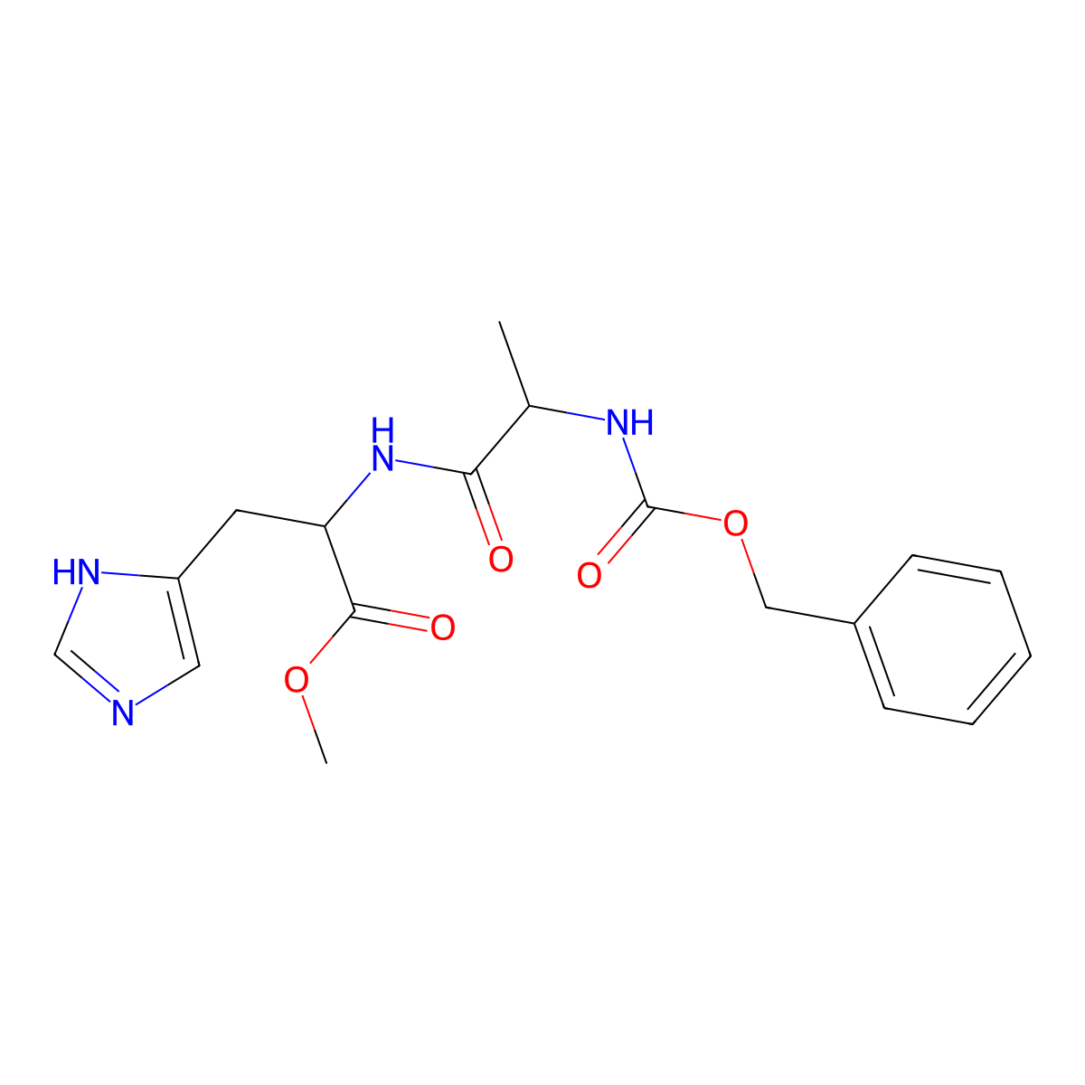 Z-Ala-his-ome molecular structure, CAS 32303-82-5
