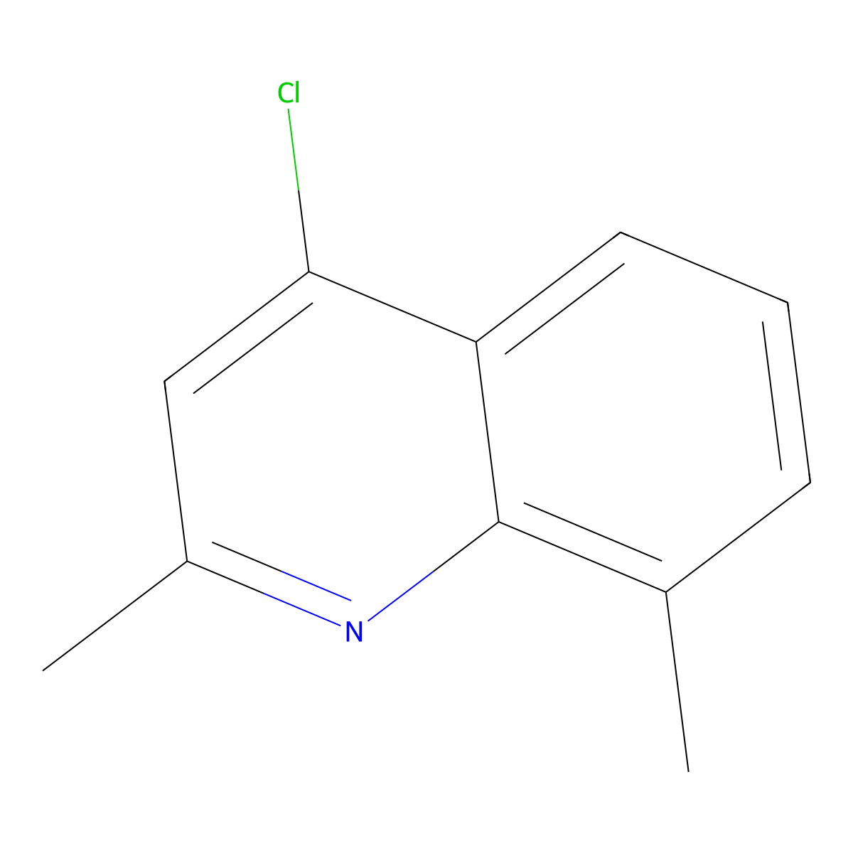 4-Chloro-2,8-dimethylquinoline molecular structure, CAS 32314-39-9