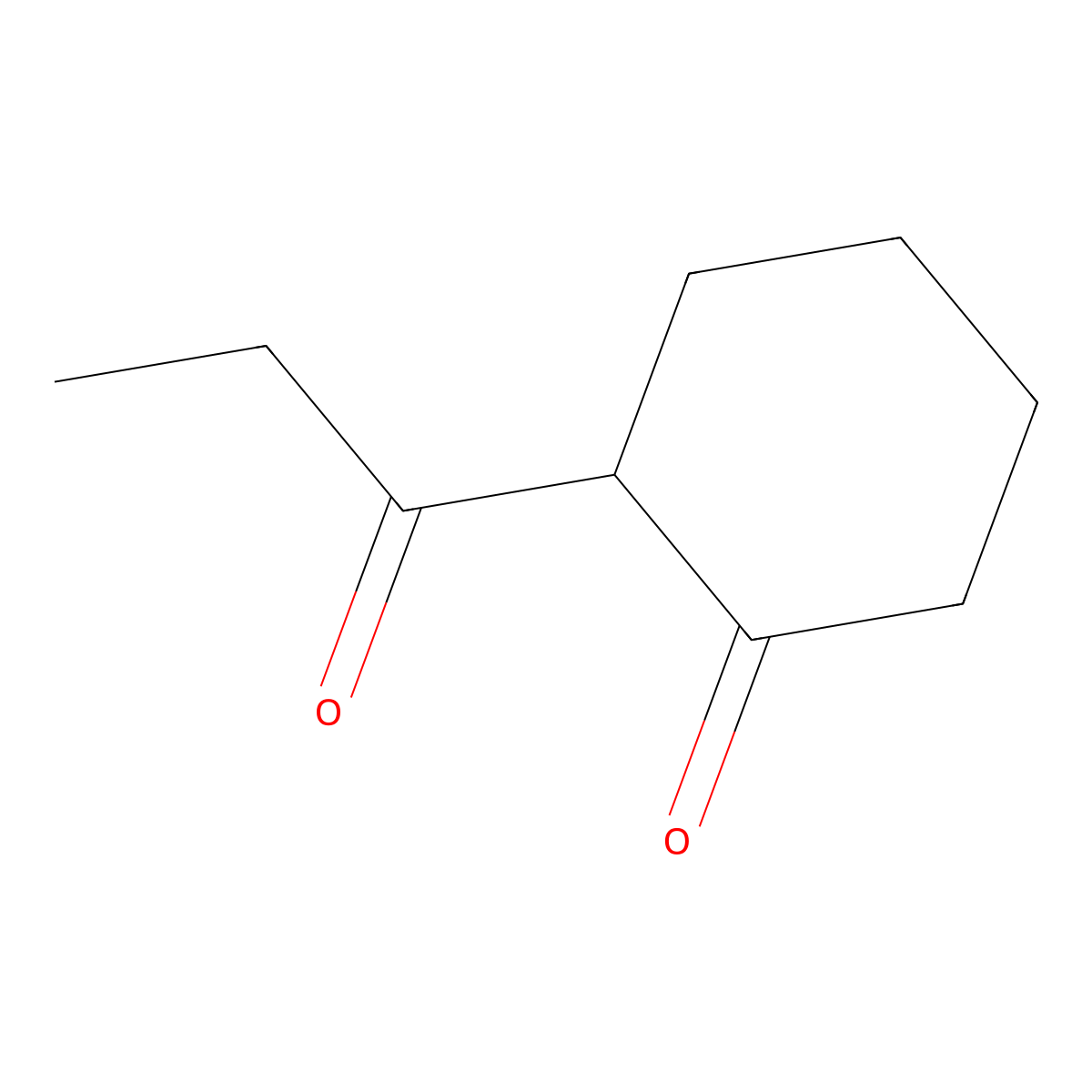 2-Propanoylcyclohexan-1-one molecular structure, CAS 32316-46-4