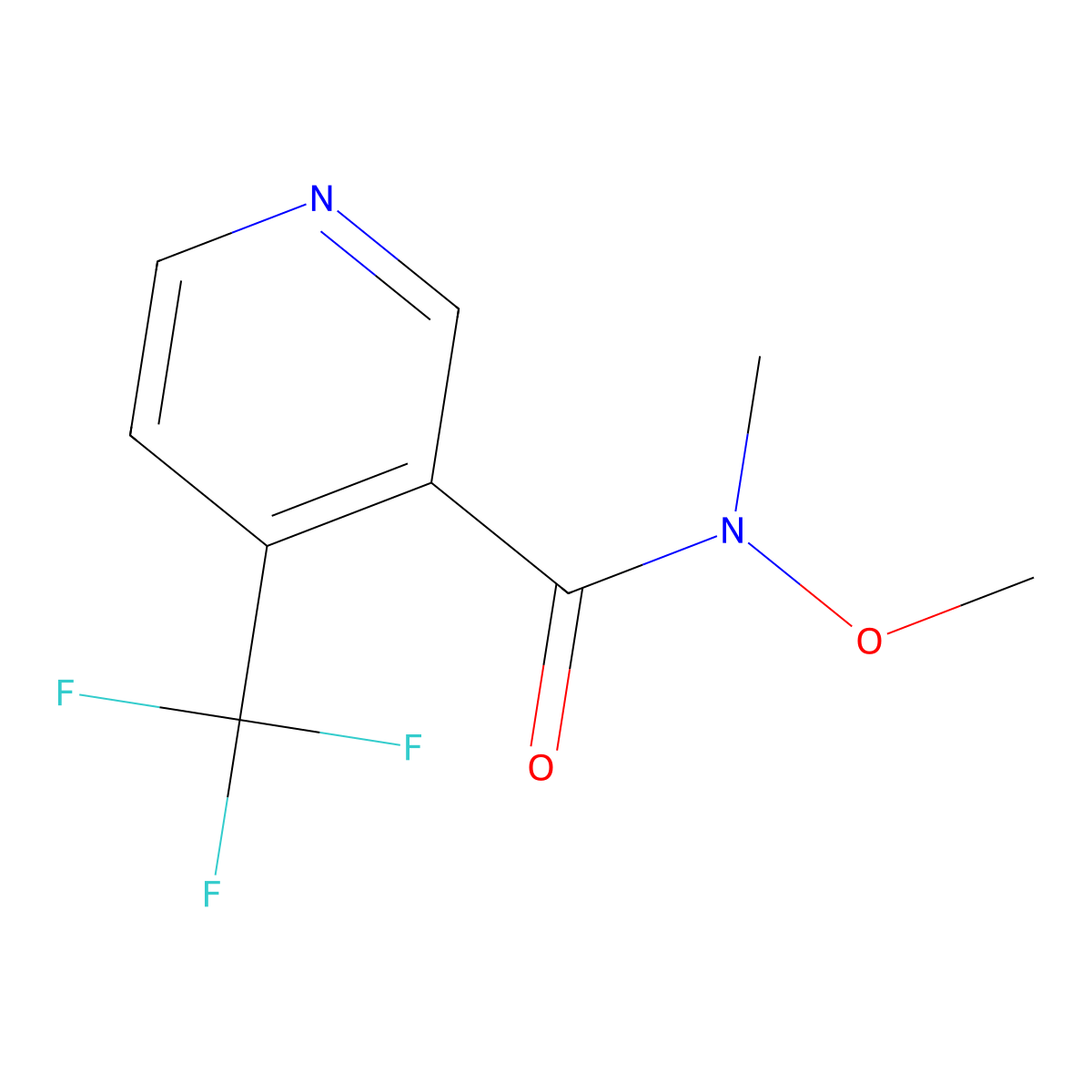 N-Methoxy-N-methyl-4-(trifluoromethyl)nicotinamide molecular structure, CAS 323180-94-5