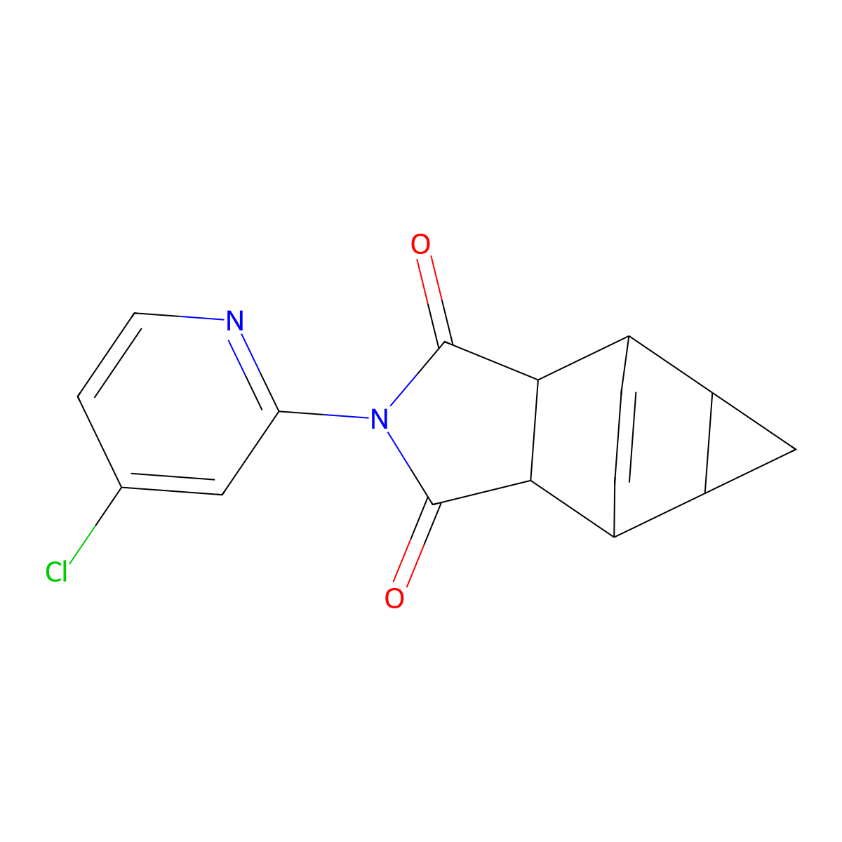 2-(4-chloropyridin-2-yl)hexahydro-4,6-ethenocyclopropa[f]isoindole-1,3(2H,3aH)-dione molecular structure, CAS 323187-09-3