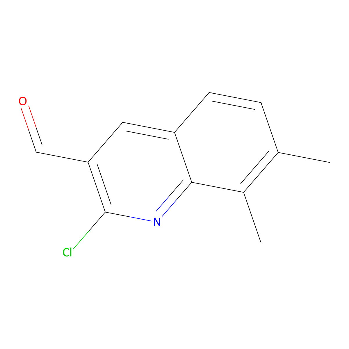 2-Chloro-7,8-dimethylquinoline-3-carbaldehyde molecular structure, CAS 323196-70-9