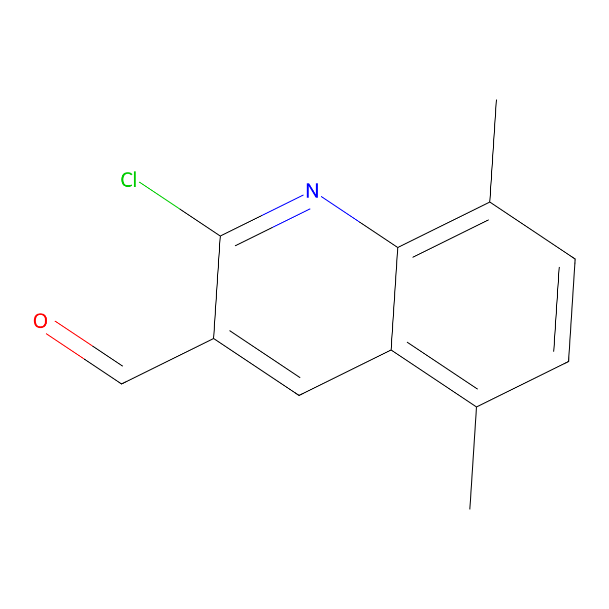 2-Chloro-5,8-dimethylquinoline-3-carboxaldehyde molecular structure, CAS 323196-71-0