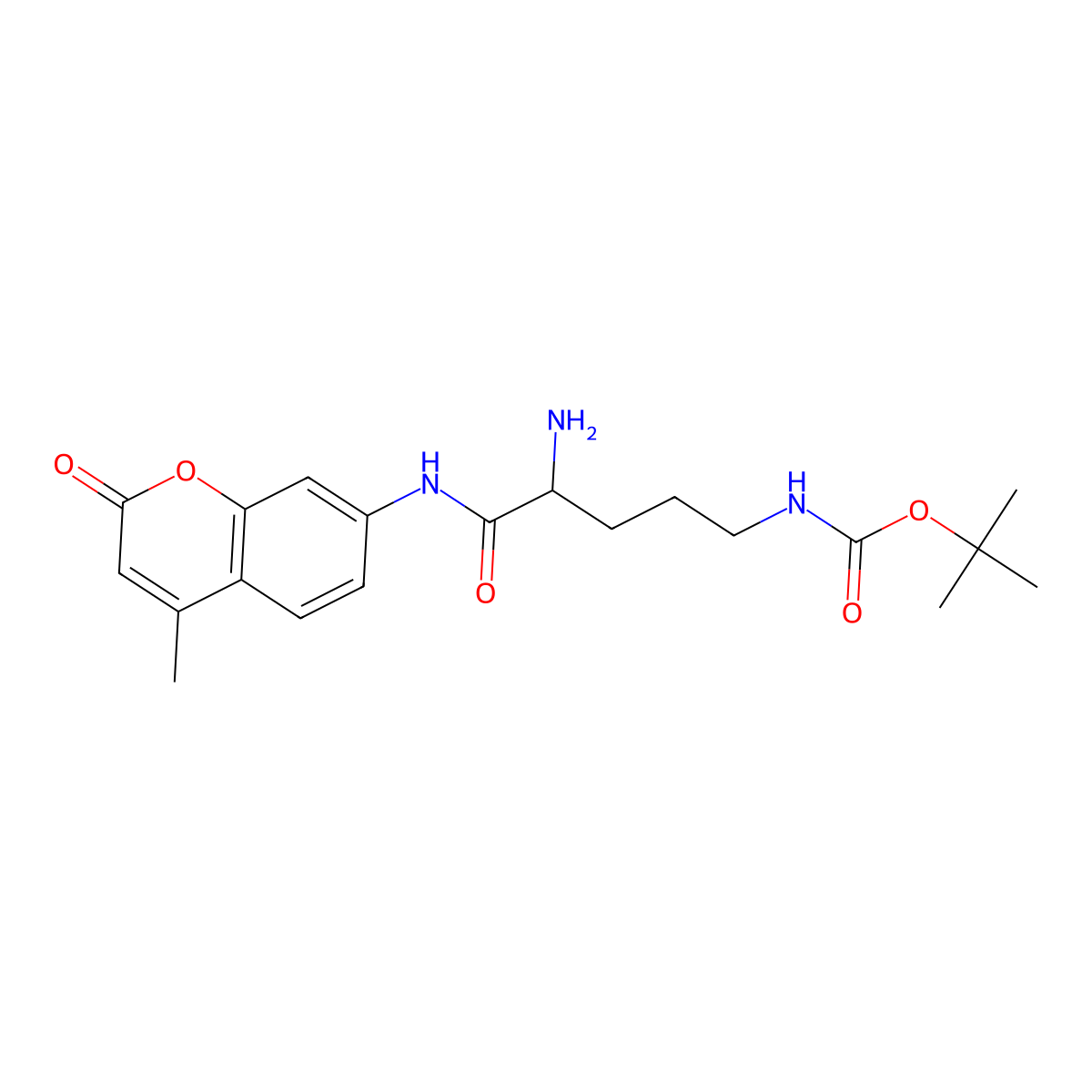 H-Orn(Boc)-AMC molecular structure, CAS 323198-15-8