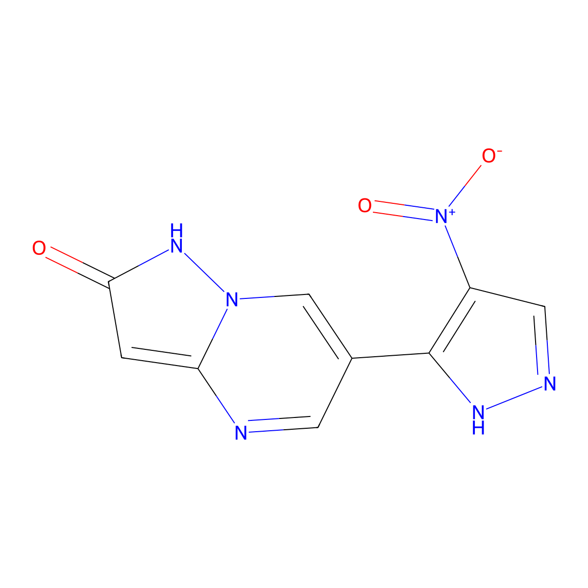6-(4-nitro-1H-pyrazol-3-yl)pyrazolo[1,5-a]pyrimidin-2(1H)-one molecular structure, CAS 323199-38-8