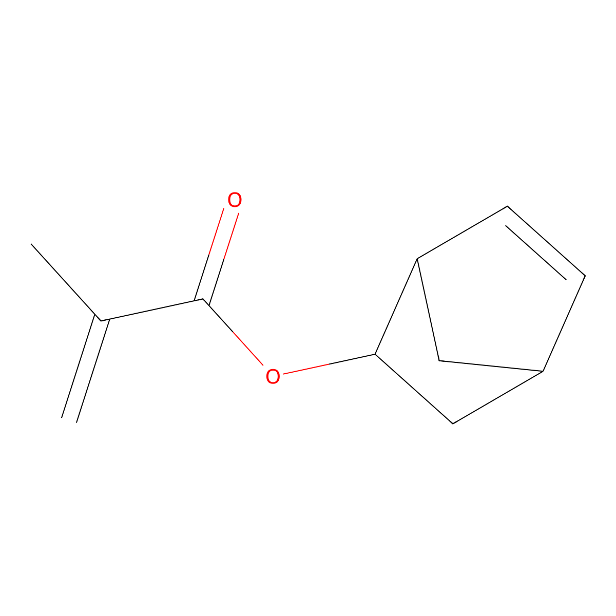 Bicyclo[2.2.1]hept-5-en-2-yl methacrylate molecular structure, CAS 3232-07-3