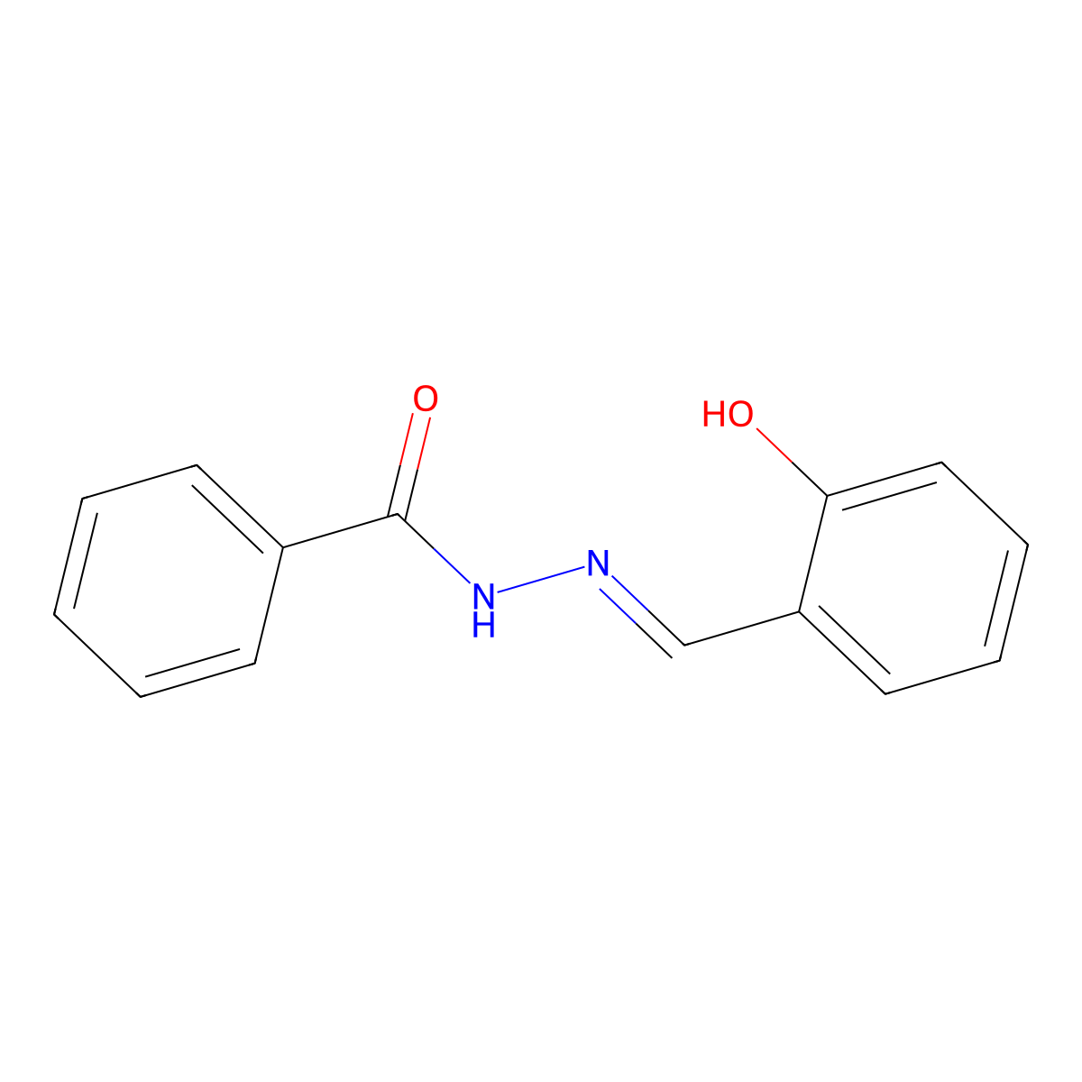 Salicylaldehyde Benzoyl Hydrazone molecular structure, CAS 3232-37-9