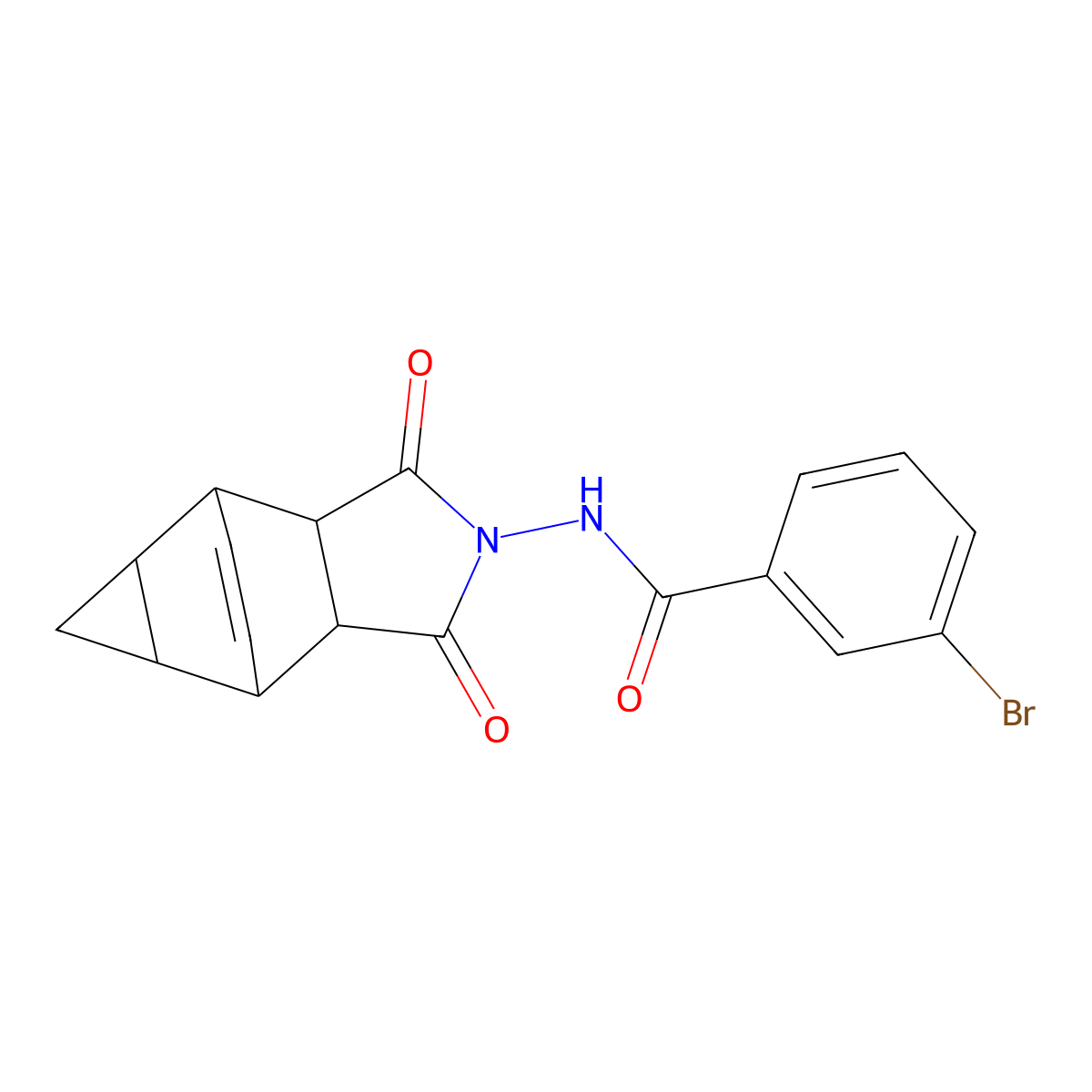 3-bromo-N-(1,3-dioxooctahydro-4,6-ethenocyclopropa[f]isoindol-2(1H)-yl)benzamide molecular structure, CAS 323203-24-3
