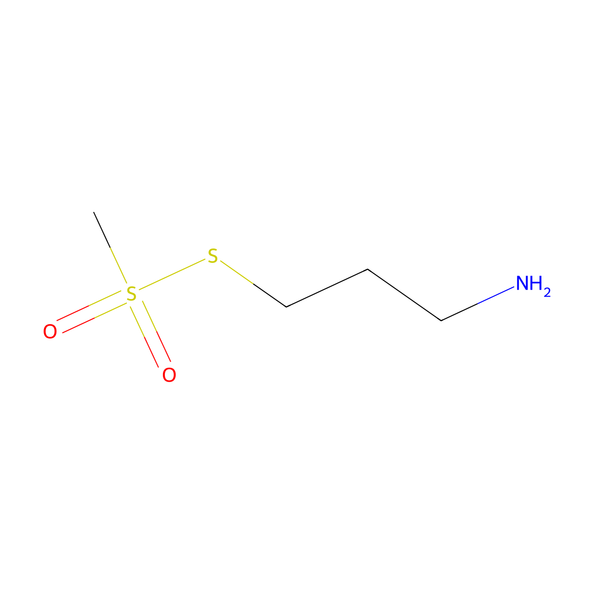 3-(Methanesulfonylsulfanyl)propan-1-amine molecular structure, CAS 323204-52-0