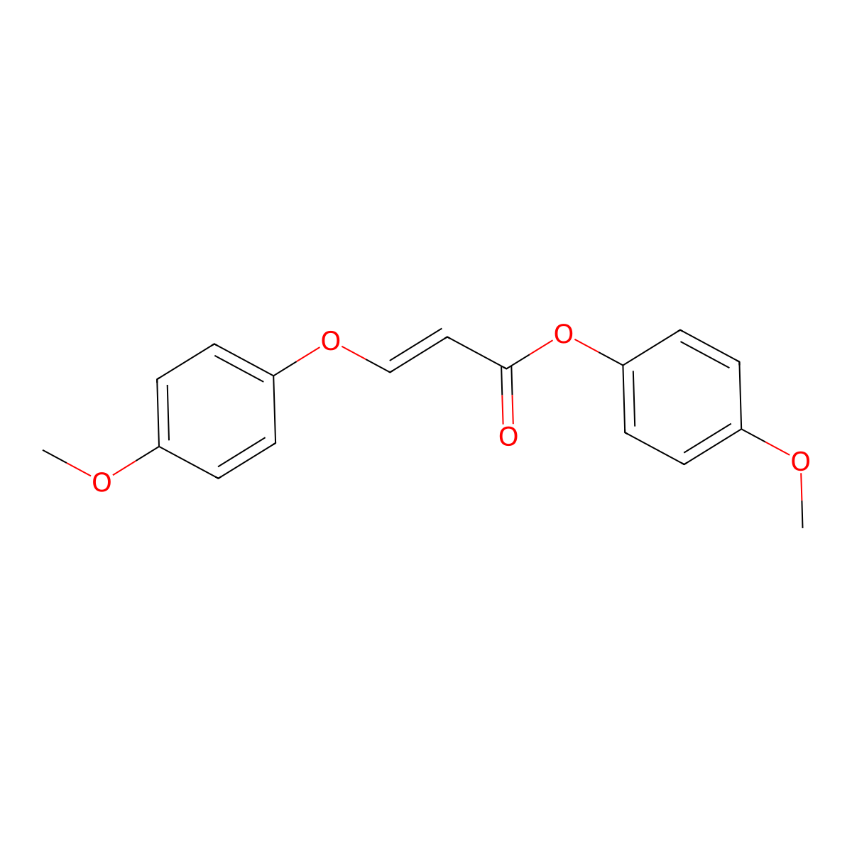 (4-methoxyphenyl) (E)-3-(4-methoxyphenoxy)prop-2-enoate molecular structure, CAS 323208-04-4