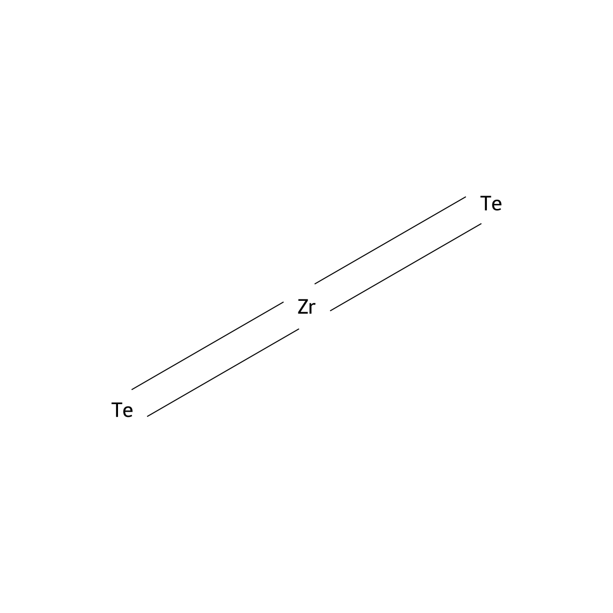 Zirconium telluride (ZrTe2) molecular structure, CAS 32321-65-6