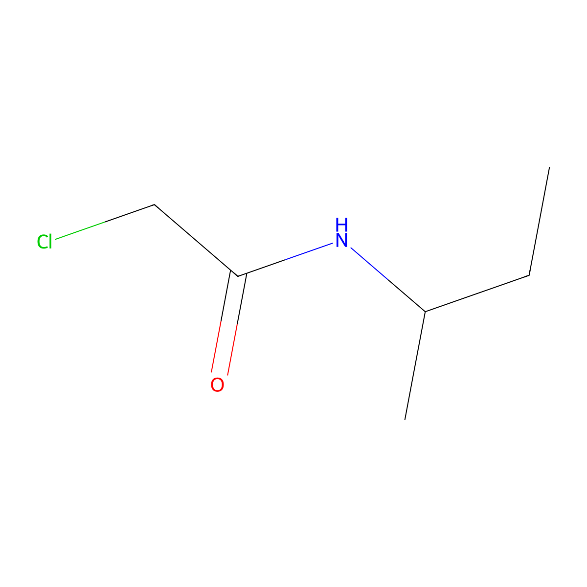 N-(butan-2-yl)-2-chloroacetamide molecular structure, CAS 32322-73-9
