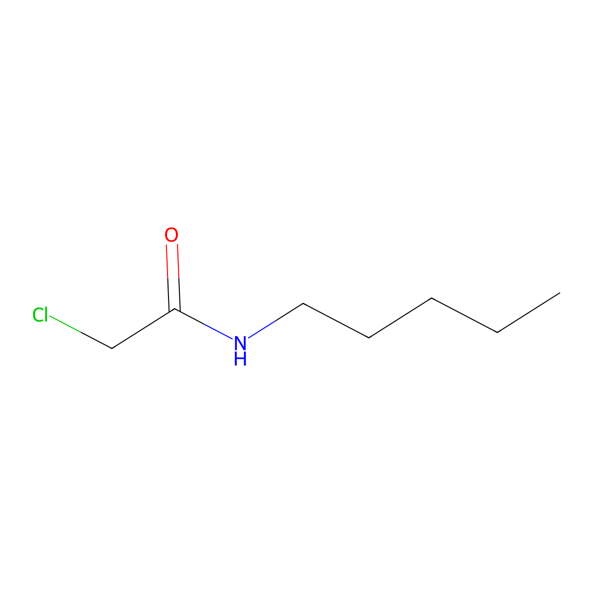 2-chloro-N-pentylacetamide molecular structure, CAS 32322-78-4