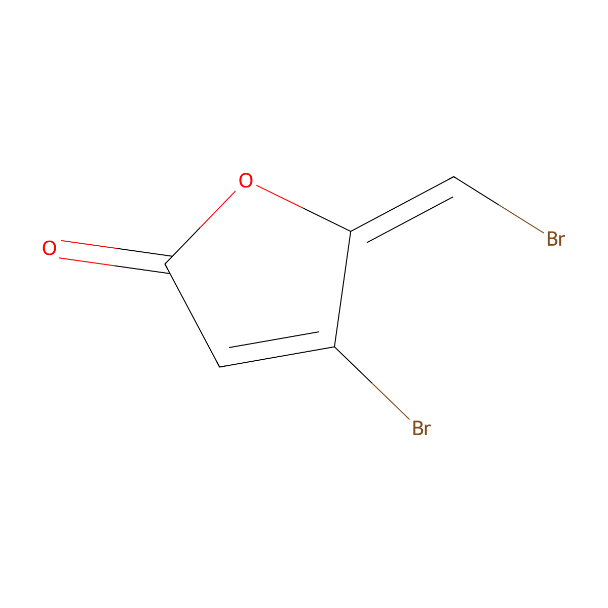 4-bromo-5-bromomethylene-2(5H)-furanone molecular structure, CAS 32323-47-0