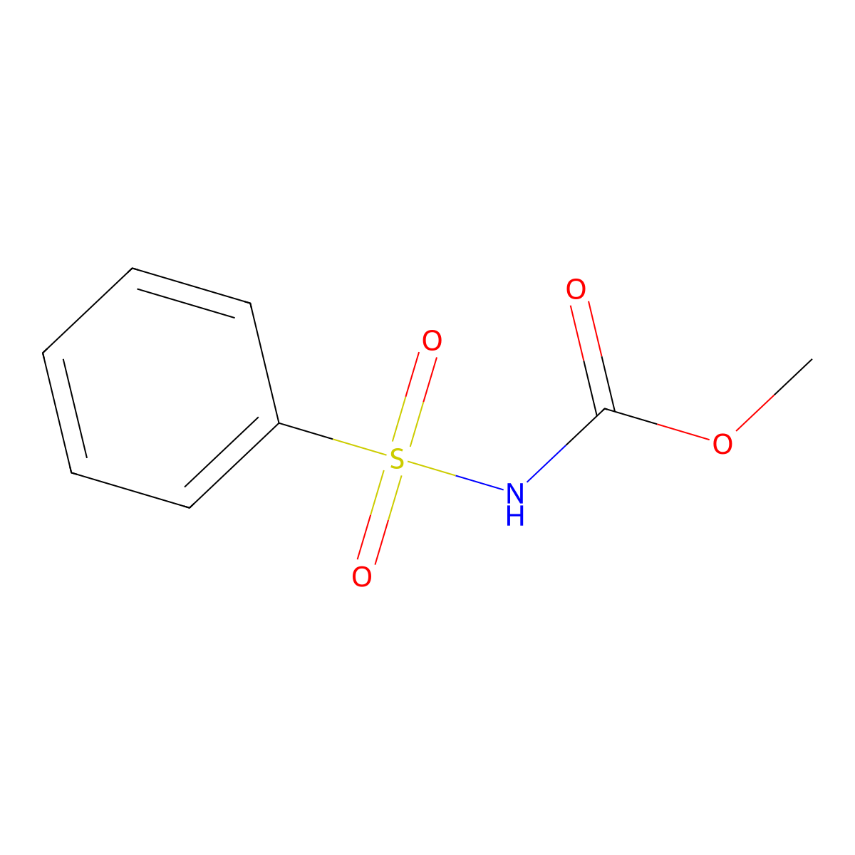 methyl N-(benzenesulfonyl)carbamate molecular structure, CAS 32324-23-5