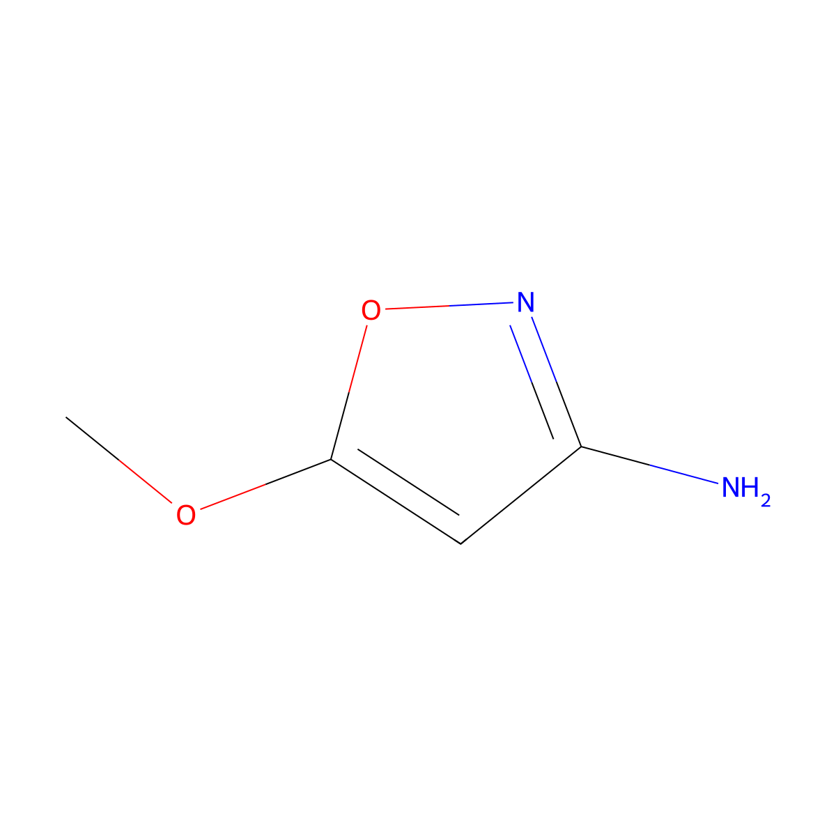 3-Amino-5-methoxyisoxazole molecular structure, CAS 32326-25-3