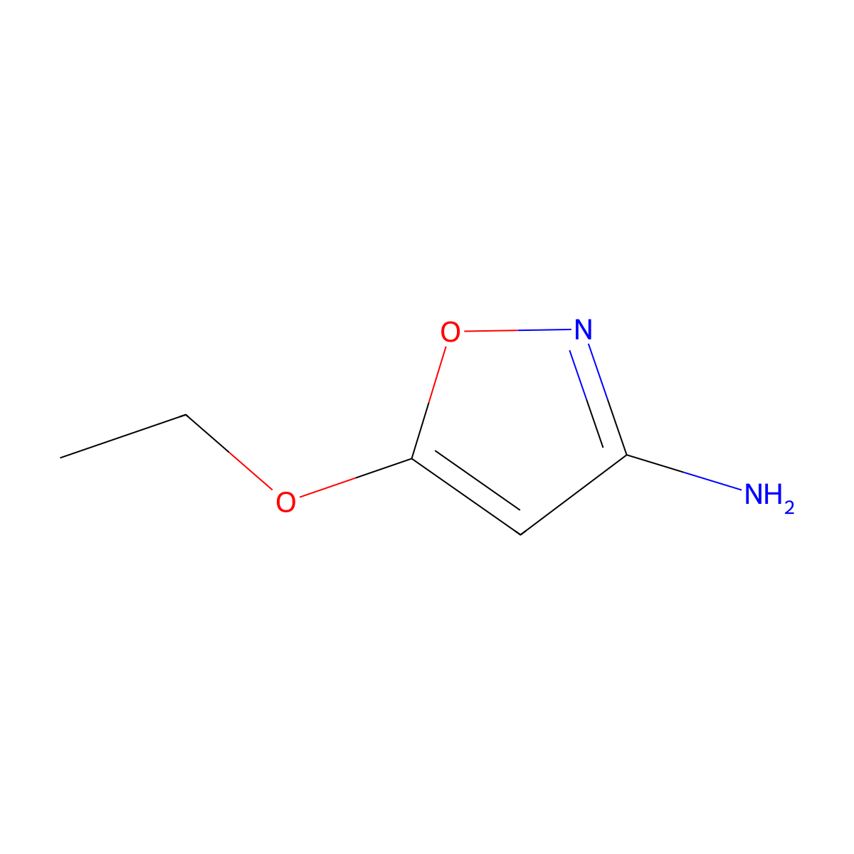 3-Amino-5-ethoxyisoxazole molecular structure, CAS 32326-26-4