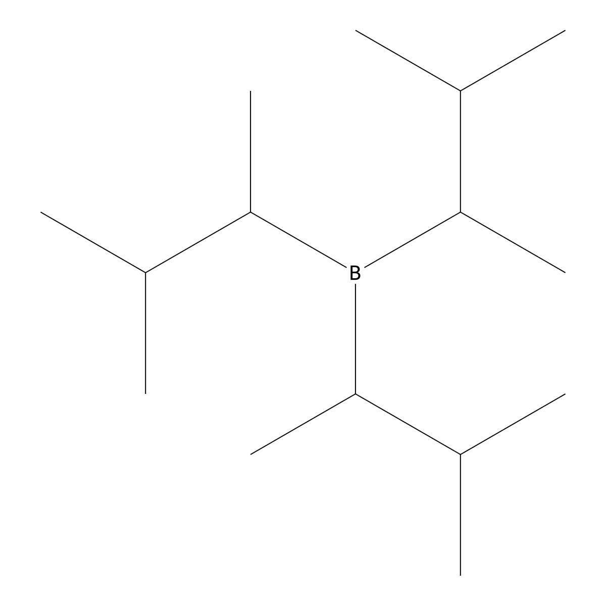 Tris(1,2-dimethylpropyl)borane molecular structure, CAS 32327-52-9