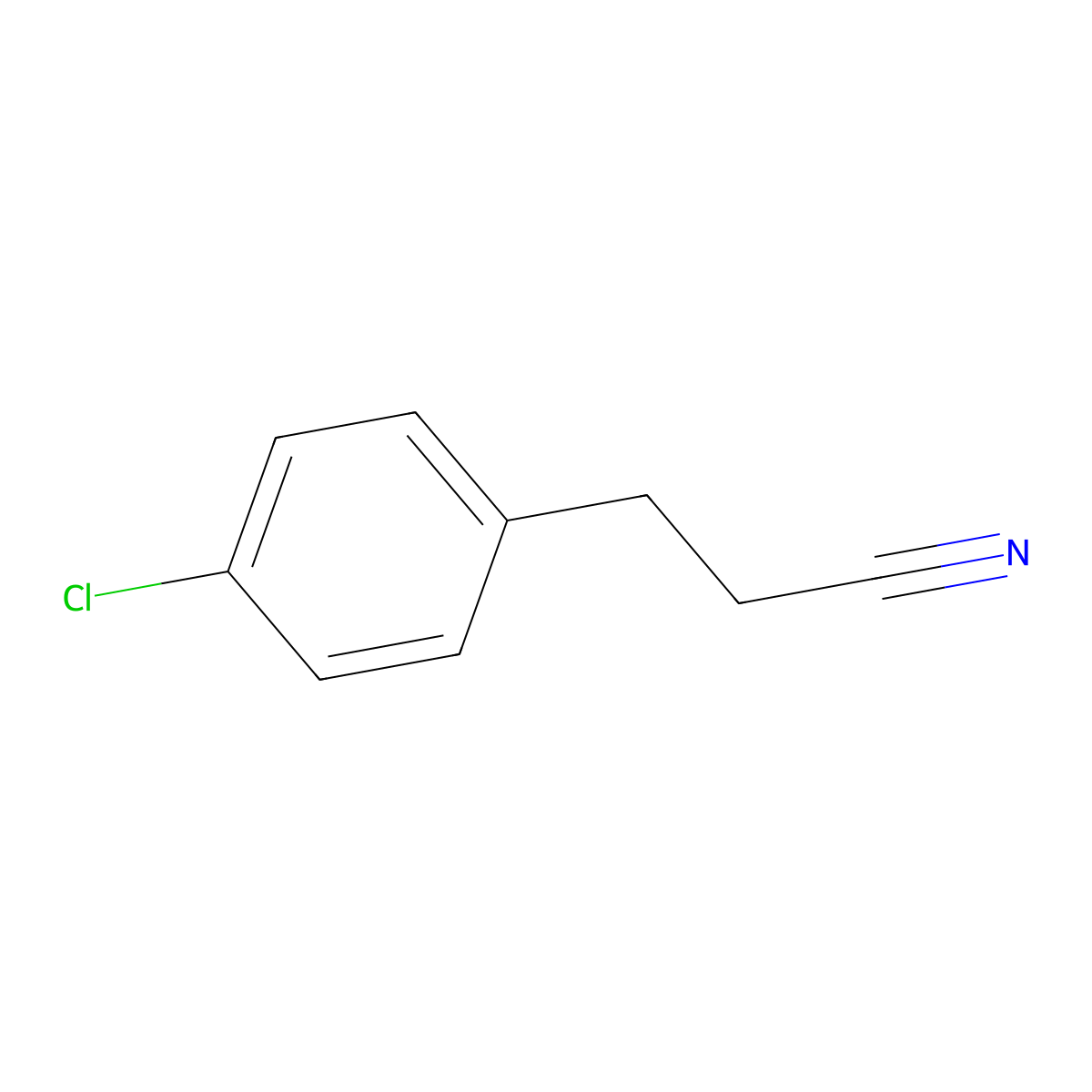 3-(4-Chlorophenyl)propionitrile molecular structure, CAS 32327-71-2