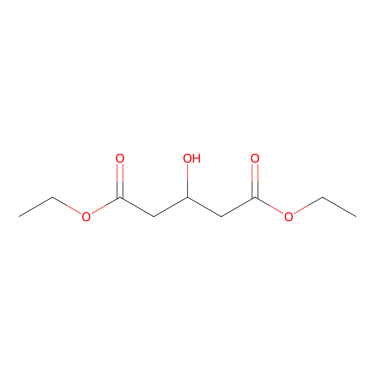 Diethyl 3-hydroxyglutarate molecular structure, CAS 32328-03-3