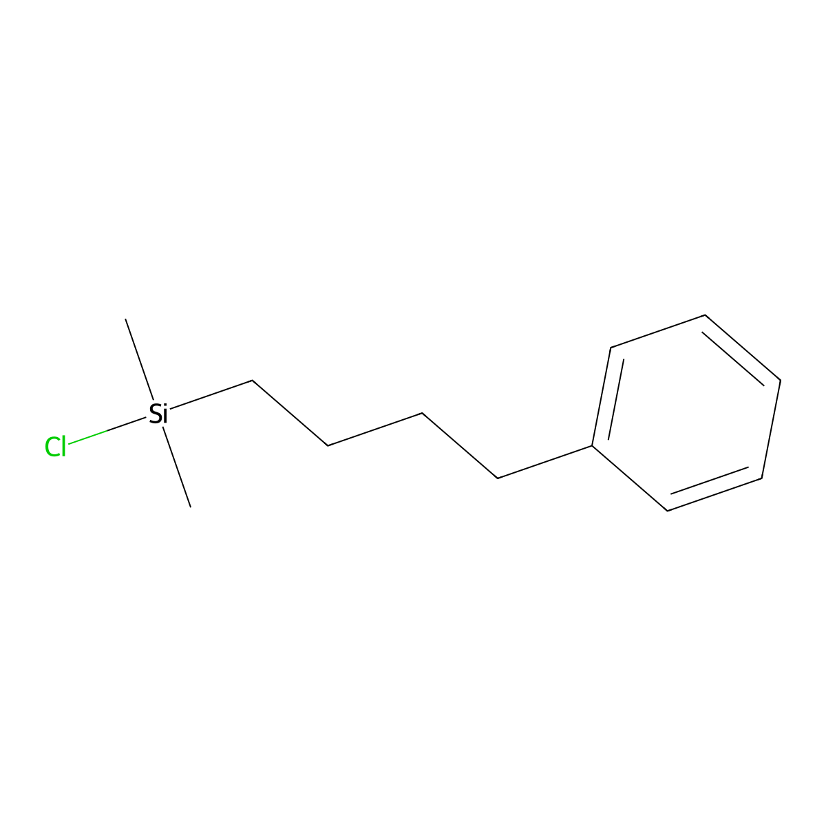 4-Phenylbutyldimethylchlorosilane molecular structure, CAS 32328-67-9