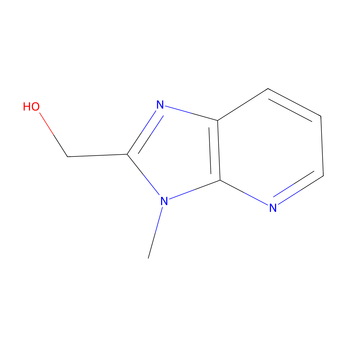 (3-methyl-3H-imidazo[4,5-b]pyridin-2-yl)methanol molecular structure, CAS 32329-12-7