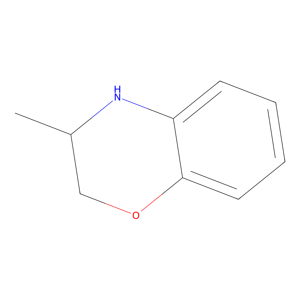3-Methyl-3,4-dihydro-2H-1,4-benzoxazine molecular structure, CAS 32329-20-7