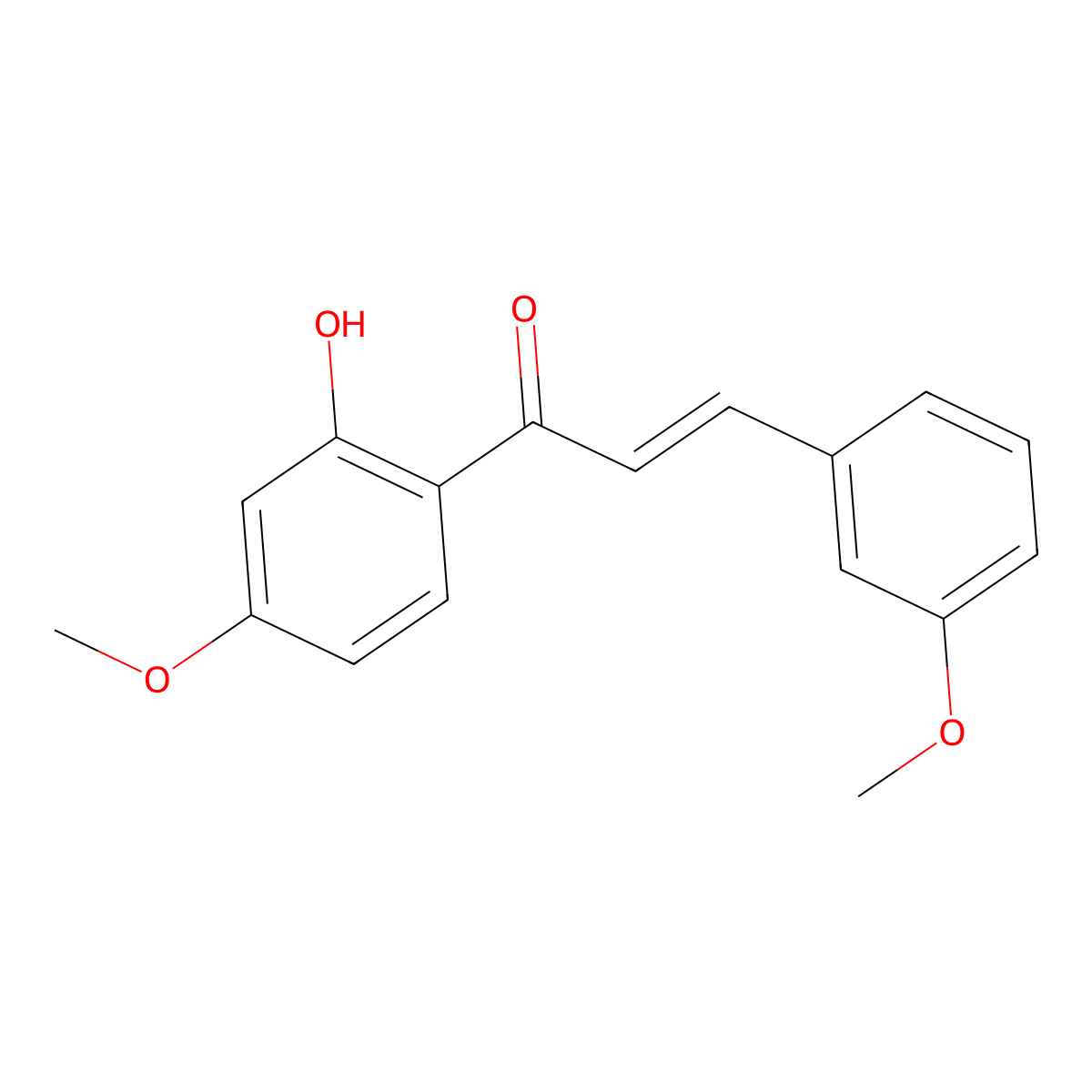 3,4'-Dimethoxy-2'-hydroxychalcone molecular structure, CAS 32329-98-9
