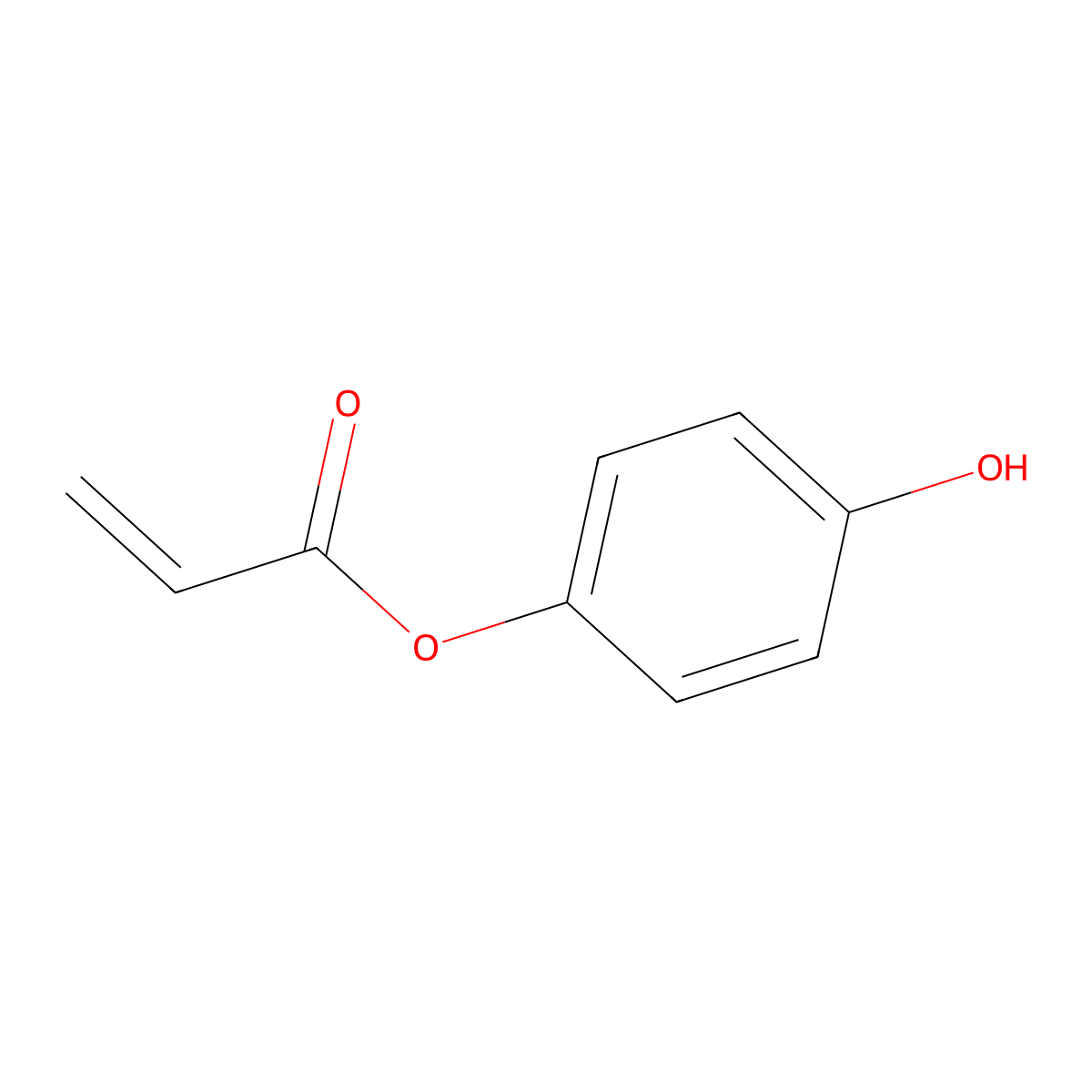 2-Propenoic acid, 4-hydroxyphenyl ester molecular structure, CAS 3233-36-1