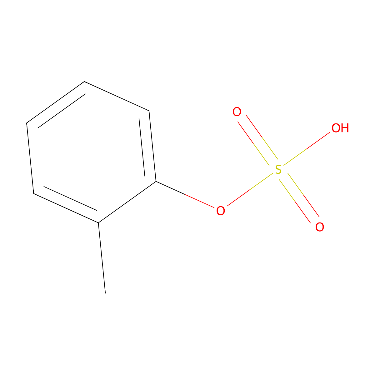 o-Cresol sulfate molecular structure, CAS 3233-56-5