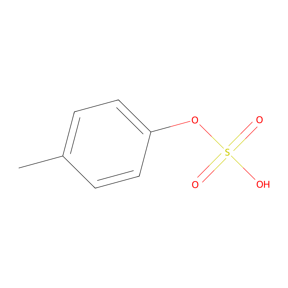 P-Cresol sulfate molecular structure, CAS 3233-58-7