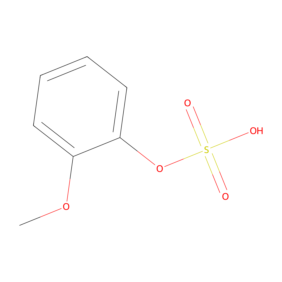 o-Methoxyphenyl sulfate molecular structure, CAS 3233-59-8