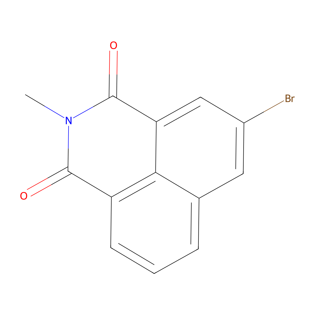 5-bromo-2-methyl-1H-benzo[de]isoquinoline-1,3(2H)-dione molecular structure, CAS 32330-57-7