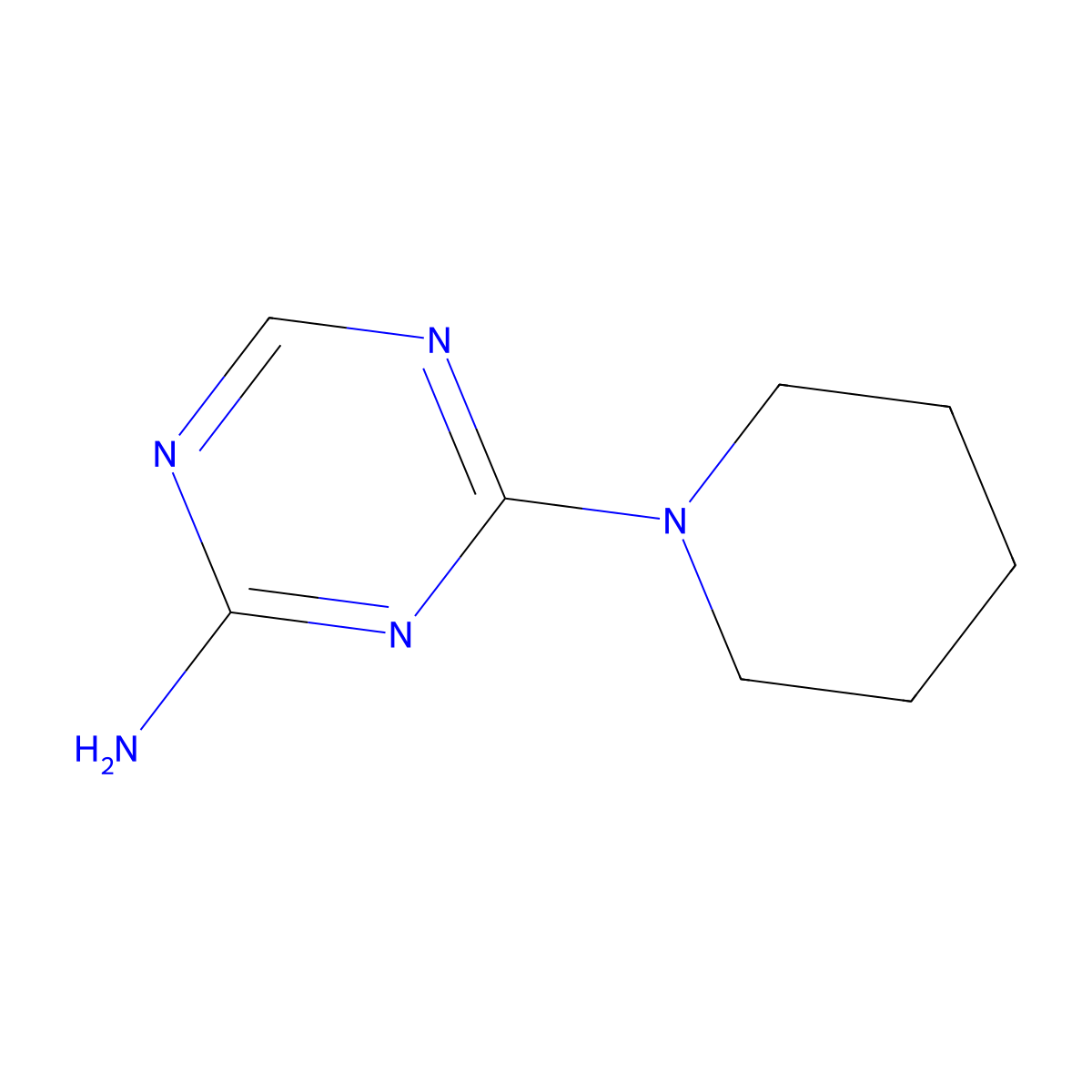 4-(Piperidin-1-yl)-1,3,5-triazin-2-amine molecular structure, CAS 32330-92-0