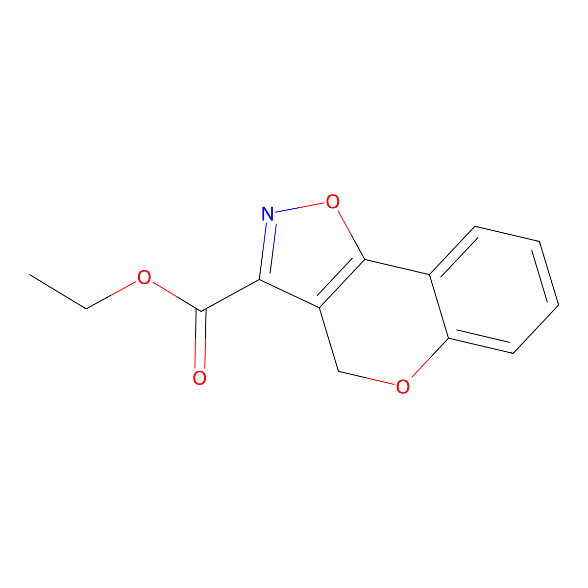 ethyl 4H-chromeno[3,4-d][1,2]oxazole-3-carboxylate molecular structure, CAS 32331-36-5
