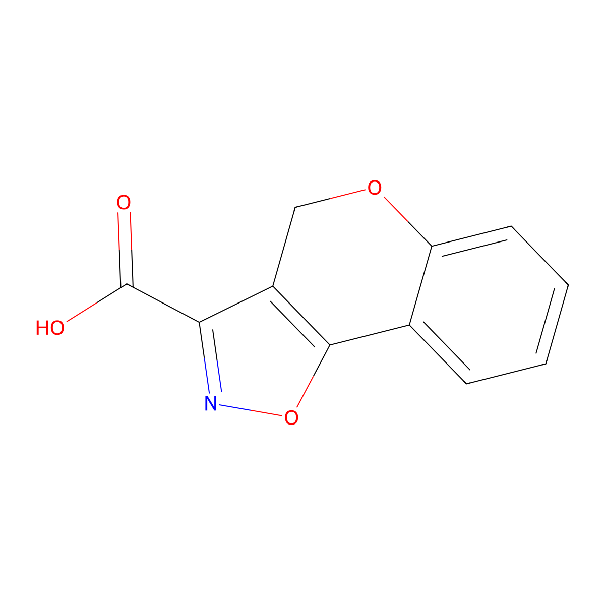 4H-chromeno[3,4-d][1,2]oxazole-3-carboxylic acid molecular structure, CAS 32331-37-6