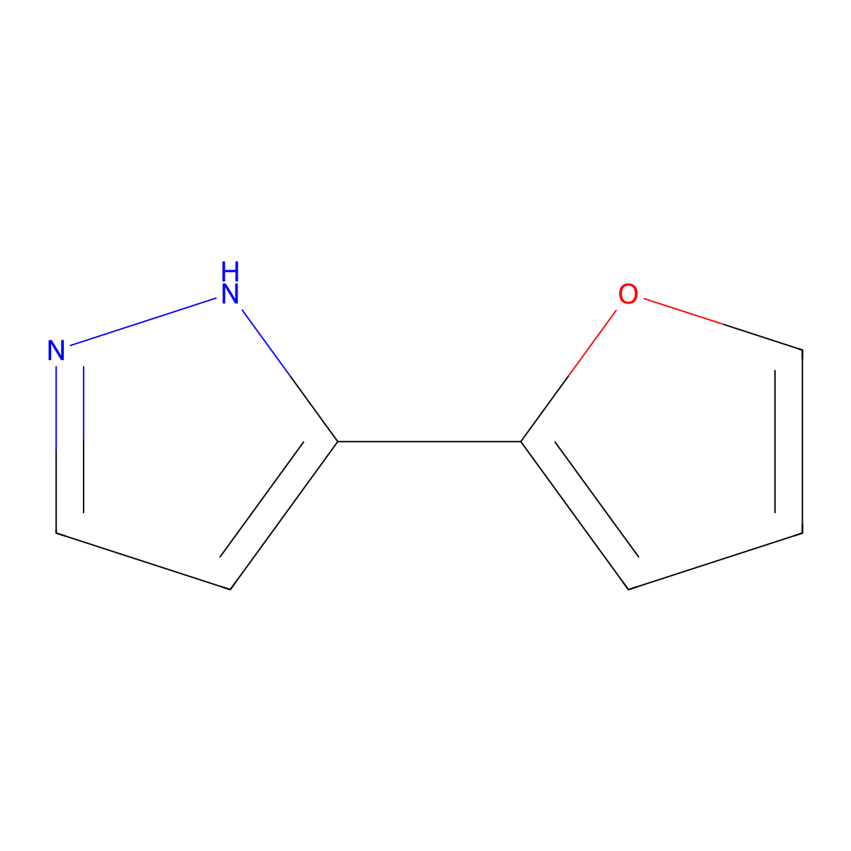 3-(furan-2-yl)-1H-pyrazole molecular structure, CAS 32332-98-2